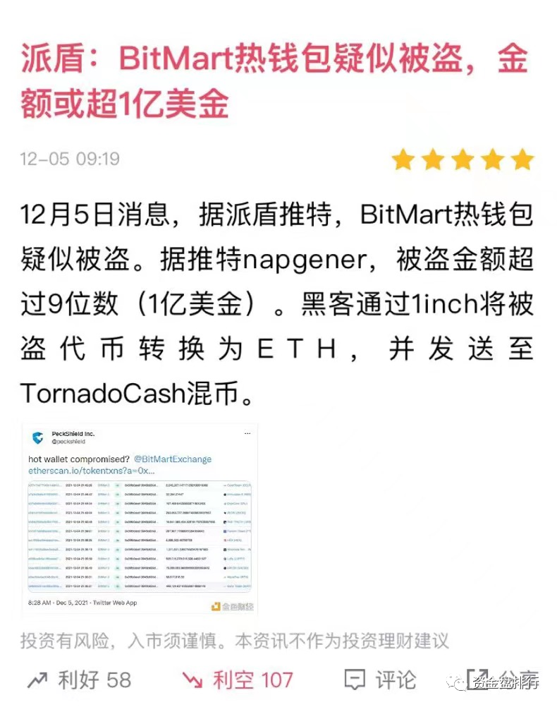 BitMart交易所被盗10亿，币安用户多人被盗！！！