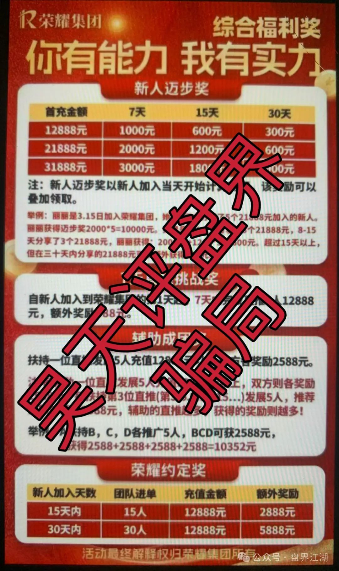 【荣耀集团】典型的跟单类资金盘骗局，高度预警，看见一定要远离！插图3
