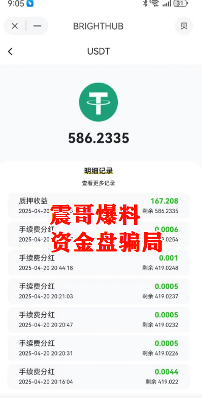 【贝虎金融】资金盘骗局：震哥揭秘高额分红陷阱，高度预警插图2