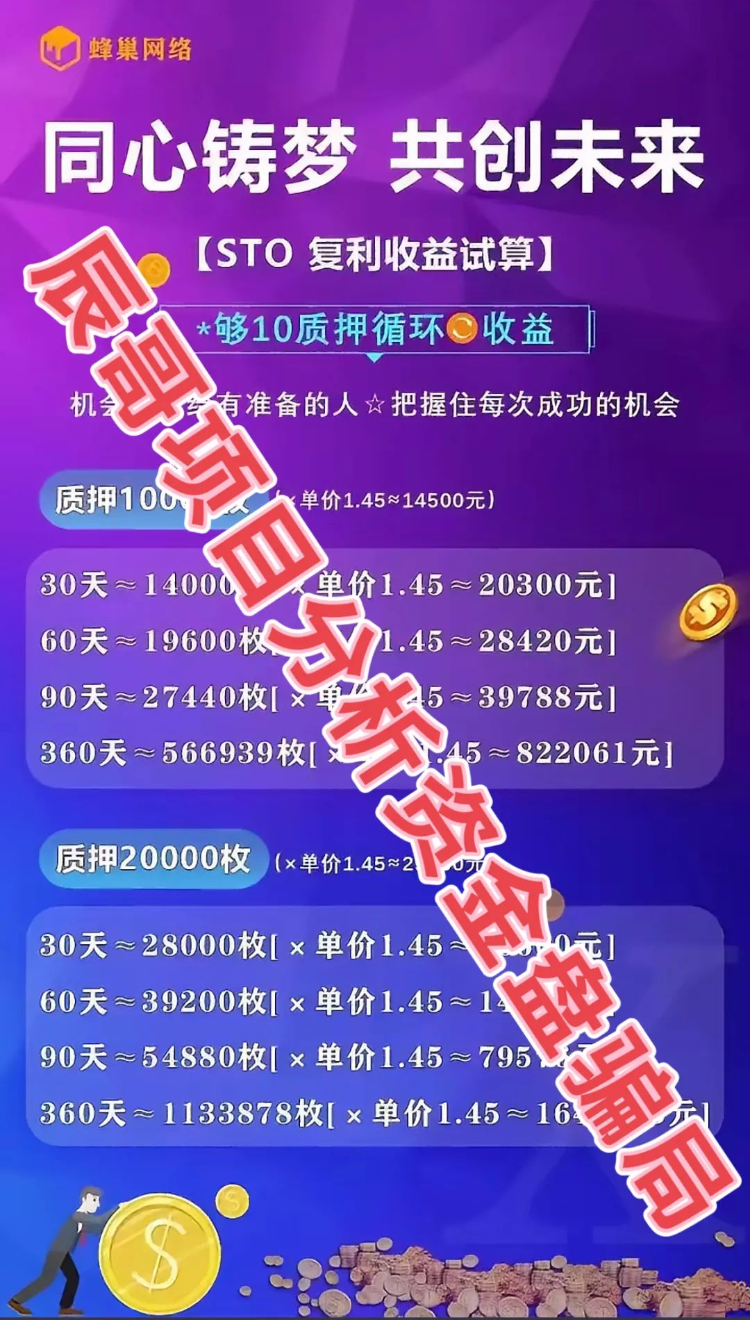 蜂巢网络STO（HNY）分红类资金盘骗局，大量单割，即将崩盘跑路！插图3