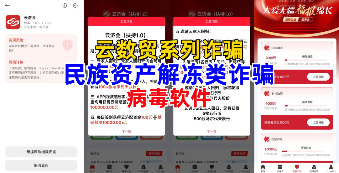 慈善捐赠可获得高额收益？诈骗！警惕这12个项目，涉嫌传销、虚拟币挖矿、理财诈骗、民族资产解冻插图10