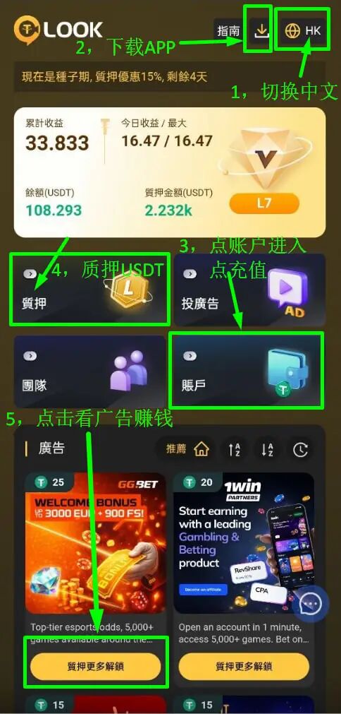 168.风控：LOOK资金盘，看广告赚U