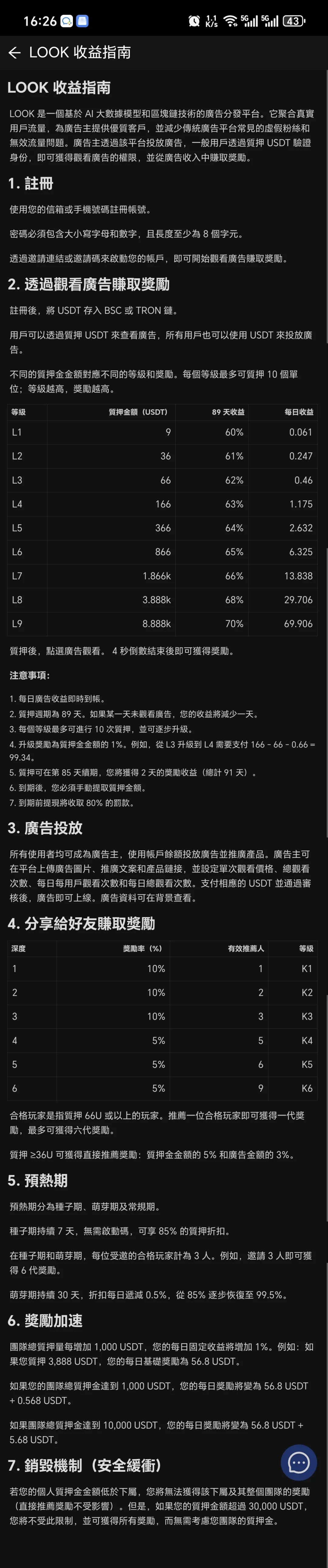 168.风控：LOOK资金盘，看广告赚U插图1