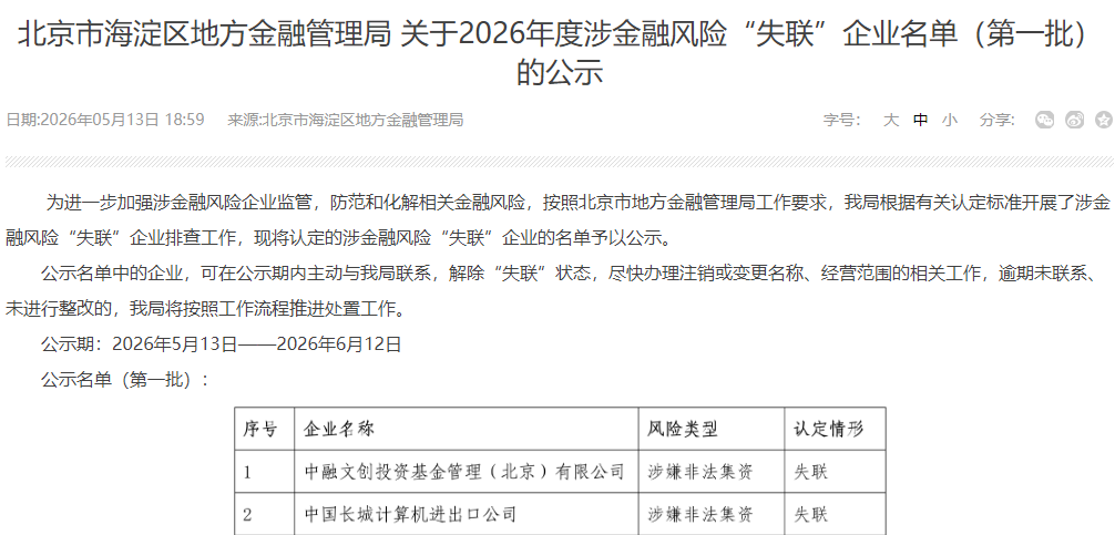 预警!潘塔纳、中广融投、芯镜低空、亚美智联、神州智电、GIB环球数字、格芯智能、鼎盛国际、智慧农业、终谷农项、生态优投、长城易趣插图1 预警!潘塔纳、中广融投、芯镜低空、亚美智联、神州智电、GIB环球数字、格芯智能、鼎盛国际、智慧农业、终谷农项、生态优投、长城易趣插图1
