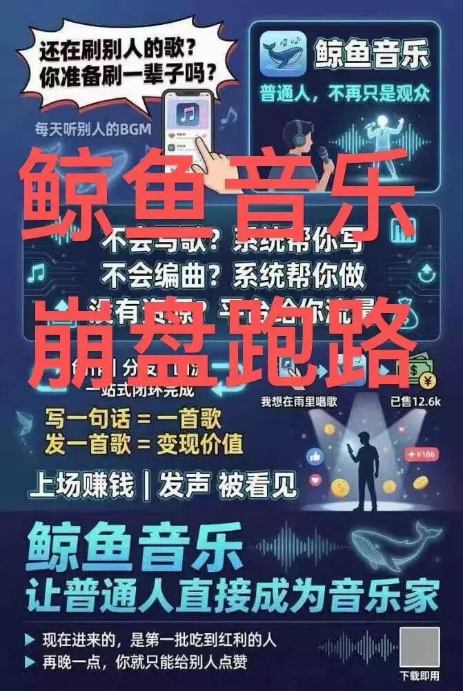 深度警示|鲸鱼音乐假借合规升级掩盖软跑路,一场早有预兆的收割骗局!插图2 深度警示|鲸鱼音乐假借合规升级掩盖软跑路,一场早有预兆的收割骗局!插图2
