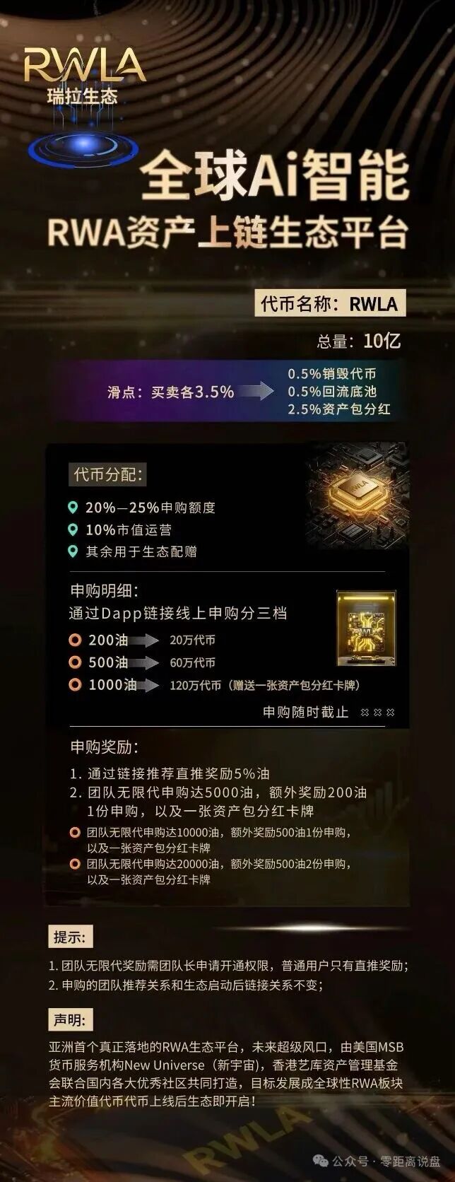 RWLA瑞拉生态属于包装RWA概念的传销资金盘，高度预警，看见远离！