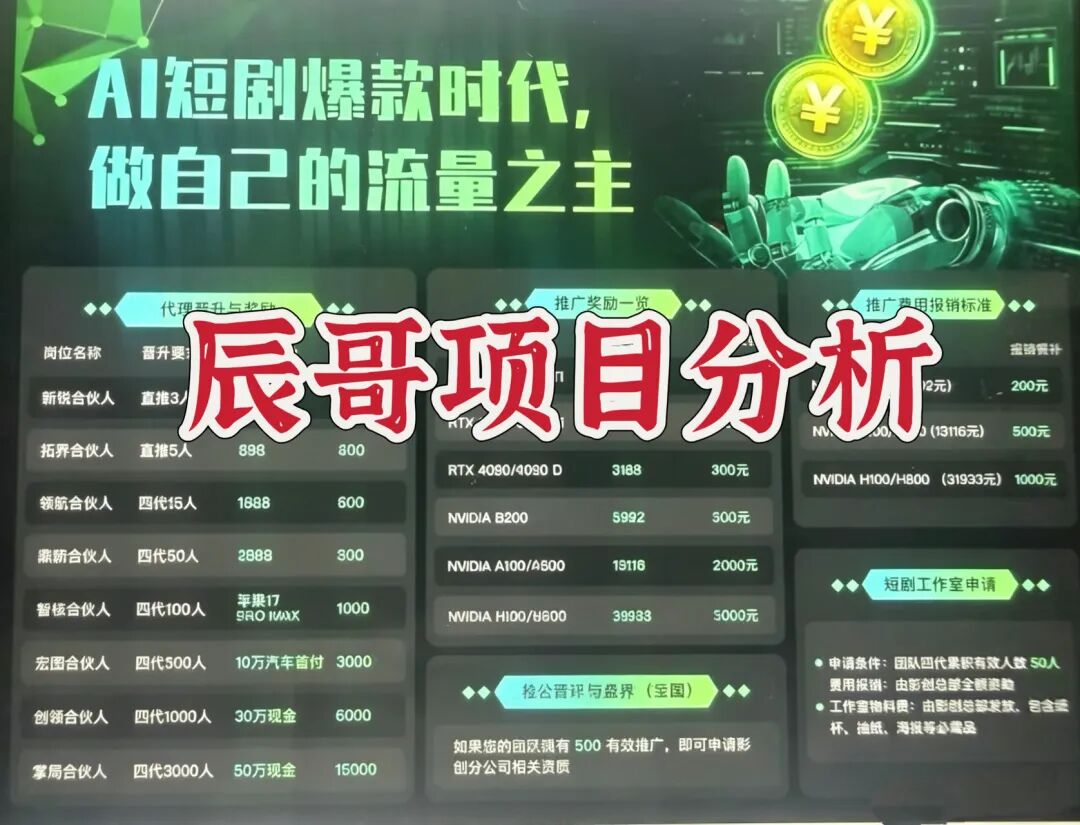 Ai影创是资金盘骗局，远离快割项目