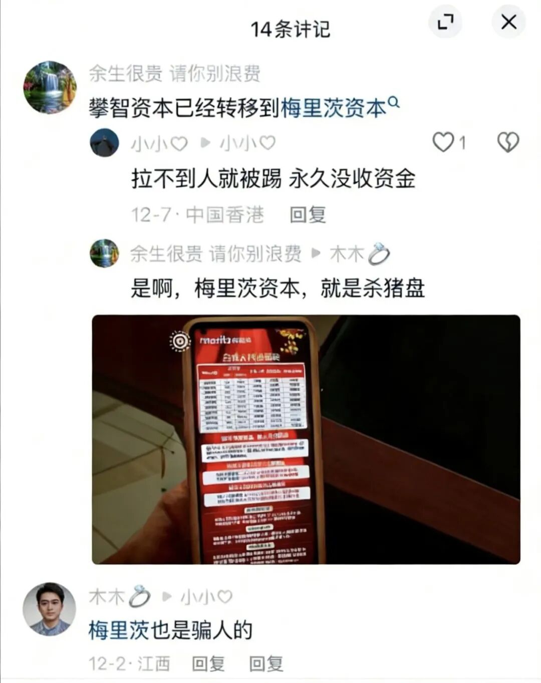 紧急预警：梅里茨跟单资金盘系攀智资本余党操盘，不拉人就割，年前必跑路！插图4