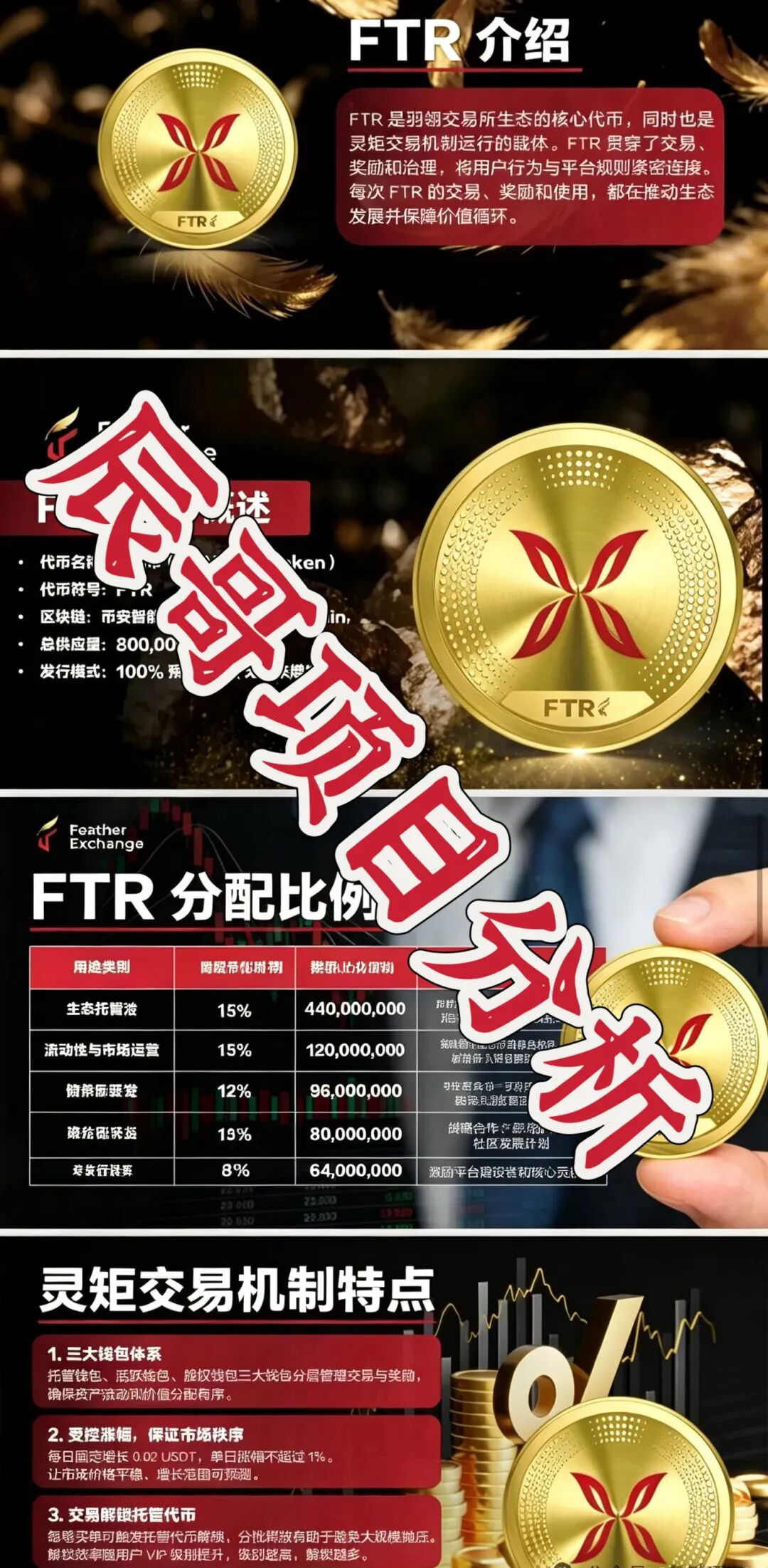 羽翎交易所资金盘骗局，FTR代币为空气币，高度预警即将崩盘跑路！插图2