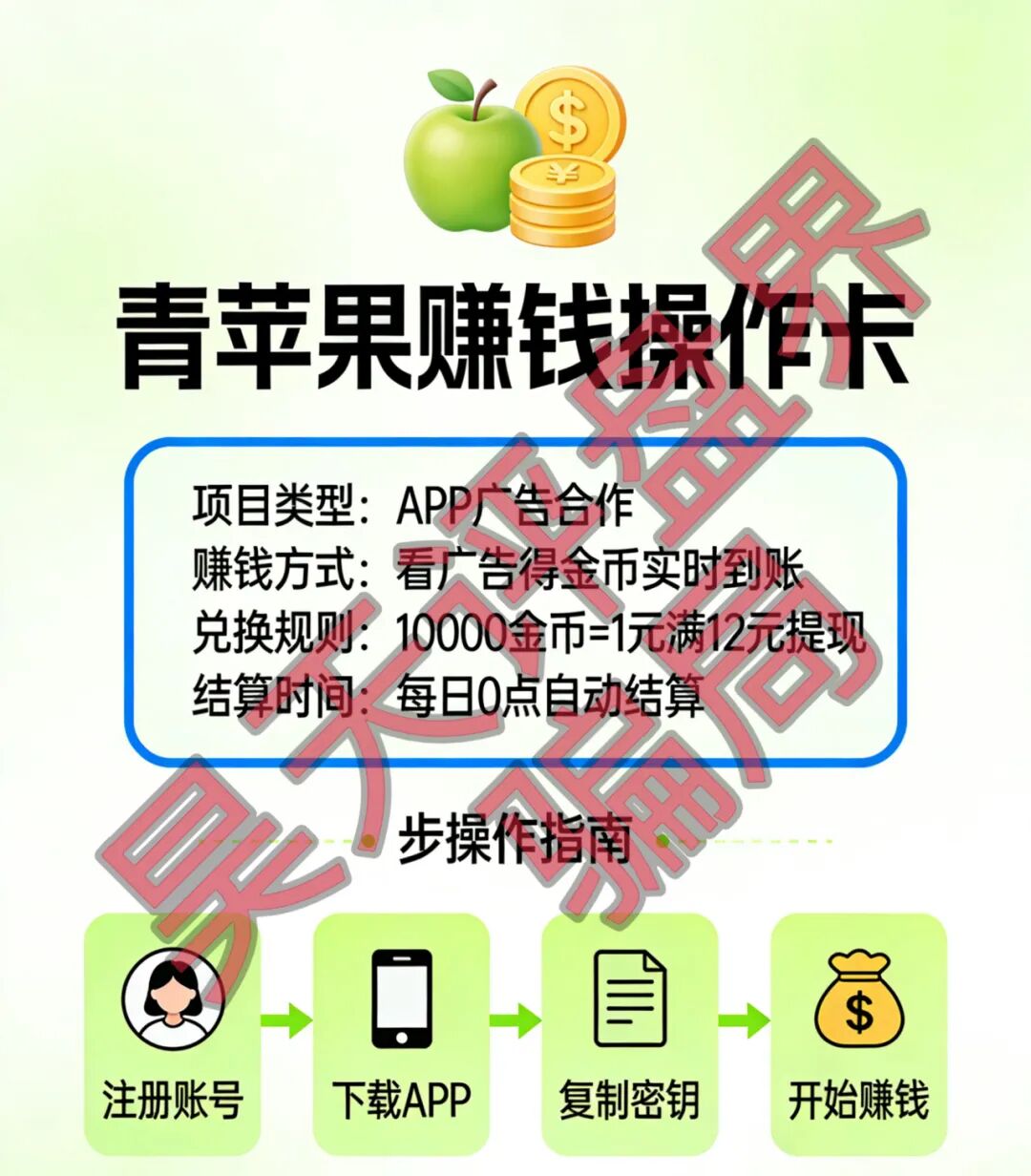 青苹果（金苹果）刷广告给分红的资金盘骗局，高度预警，即将崩盘跑路！—昊天评盘界