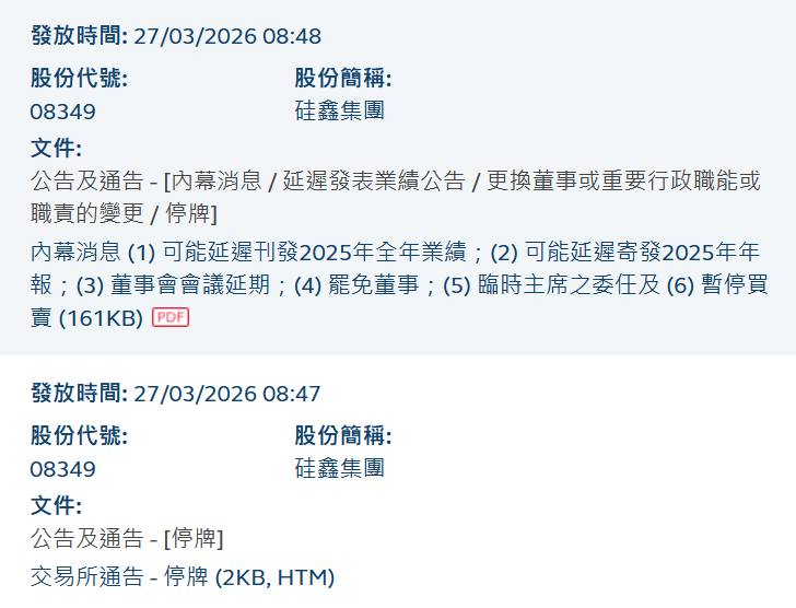 运鸿硅鑫集团李玉保涉嫌犯罪被调查,公司停牌!插图 运鸿硅鑫集团李玉保涉嫌犯罪被调查,公司停牌!插图