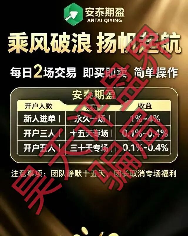 科普解读:如何识别安泰期盈期货带单类资金盘风险插图1 科普解读:如何识别安泰期盈期货带单类资金盘风险插图1